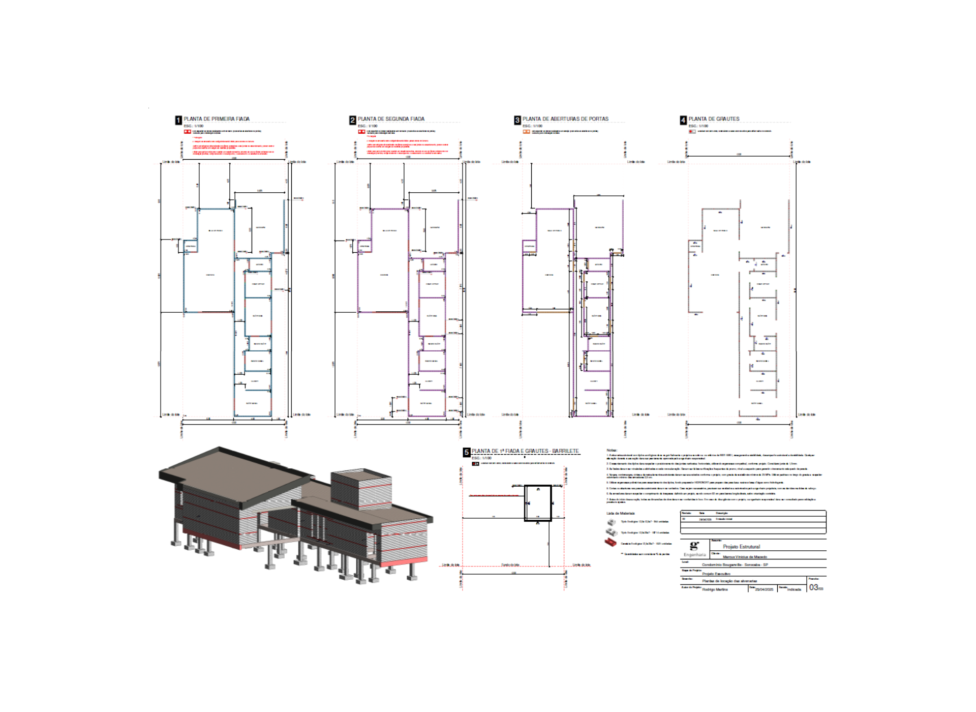 Projeto estrutural realizado pela g Engenharia
